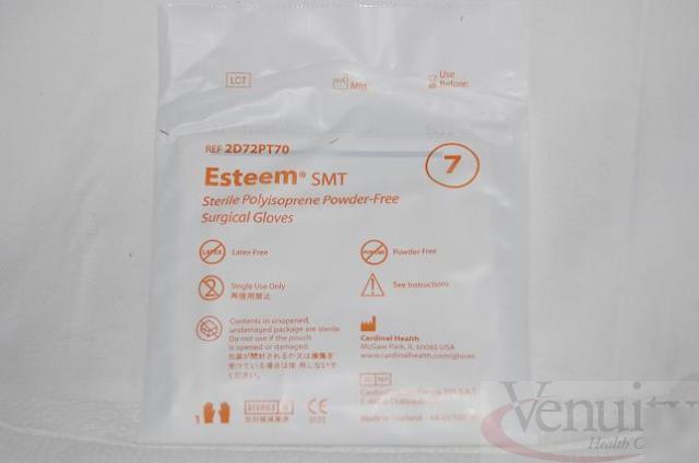 Cardinal 2D72PT70 sz 7 surgical gloves bx/40 pr