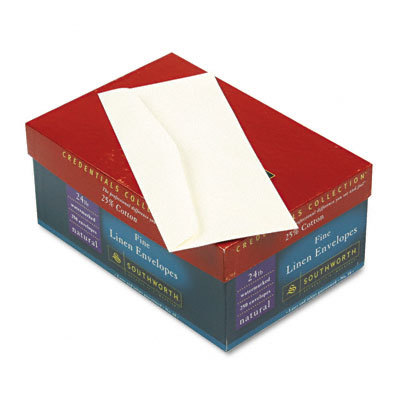 Credentials collecn fine envel v-flap, natrl, 250/box