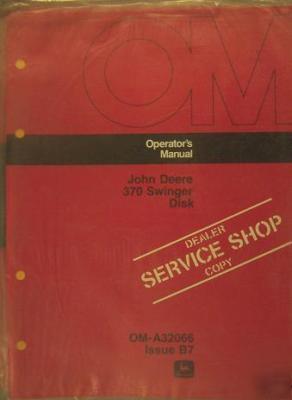 John deere 370 disk harrow operator manual