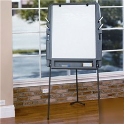 New portable flipchart easel w/dry erase surface, 35...