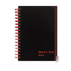 Notebook, ruled/perforated, A6, black/red JDKF67010