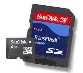 Sandisk 4GB microsdhc microsd 4G sd for blackberry 8300