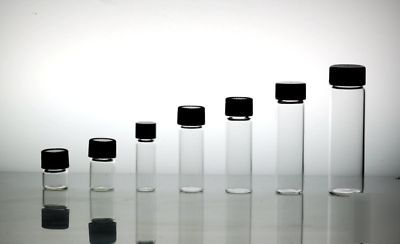 3 dram clear glass vials with caps - pkg of 144