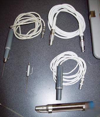 3 phaco handpieces, suction tubing & sterilization case