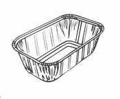 Aluminum loaf pan - 1 lb - 200 per case