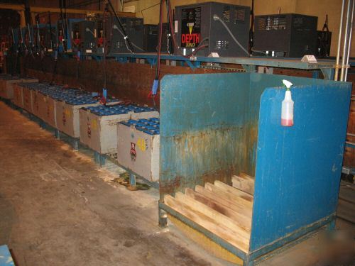 Dual forklift battery charger battery handling systems