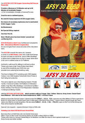 HFZY30 eebd self rescue respirator