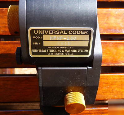 Hpnp-100 universal coder stenciling and marking machine