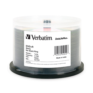 Verbatim 95052 -50PK dvd+r 8X 4.7GB shiny