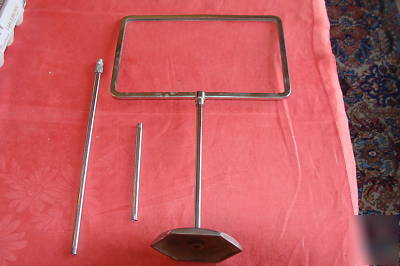 Vintage shabby style vintage chrome display sign holder