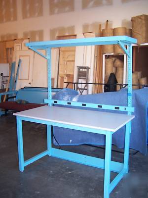 Work bench with power & shelf