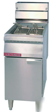 New cecilware fmp-65 65 lb floor model gas fryer- 