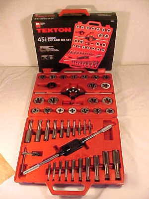 New tekton 45 pc tap and die set-brand - metric