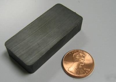 100 ceramic magnets 1.875X0.875X0.375