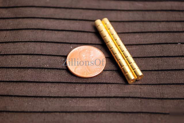 20 neodymium ring magnets 4X1X4MM rare gold magnet N40 