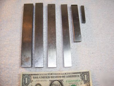 6 taft peirce steel parallels lot, tool assorted sizes