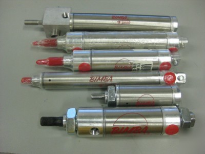 Assorted 6 bimba pneumatic stainless steel air cylinder