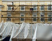 Construction hoarding poly tarp 30' x 50'