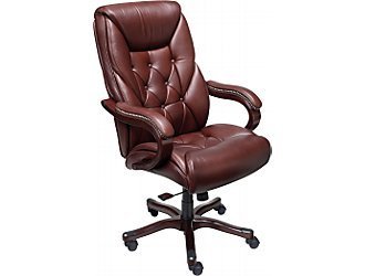 Lane 677048 dream teakwood leather executive chair