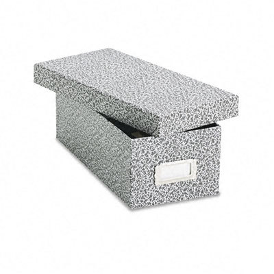 Reinforced board card file holds 1200 black/white