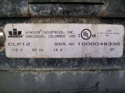 Windsor clipper 12 carpet extractor local pickup (nb)