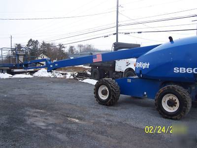 2001 upright SB60 4X4 60 ft. telescopic boom lift jib