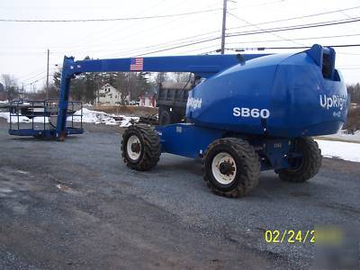 2001 upright SB60 4X4 60 ft. telescopic boom lift jib