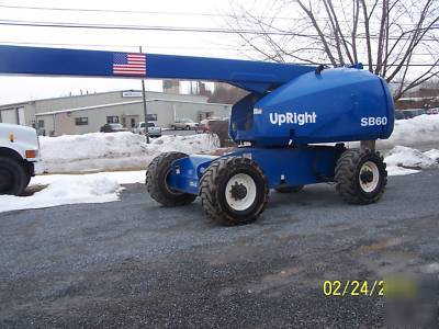 2001 upright SB60 4X4 60 ft. telescopic boom lift jib