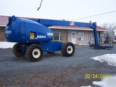 2001 upright SB60 4X4 60 ft. telescopic boom lift jib
