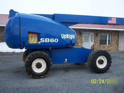 2001 upright SB60 4X4 60 ft. telescopic boom lift jib