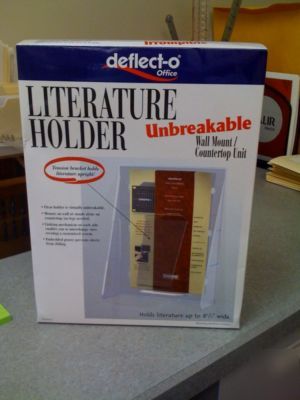 Deflect-o literature holder 8 3/4 wide #55501 clear