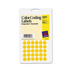 Identification dot, removable, 4X6 sheet, 1/2 diameter