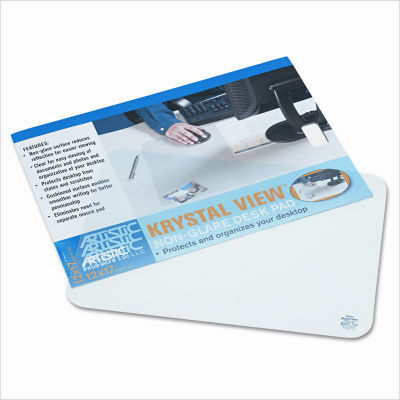 Krystalview desk pad with matte finish, 17 x 12, clear
