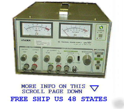 Leader LPS151 tracking triple output power supply