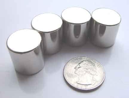 Magnets with teeth 4 neodymium rods 3/4