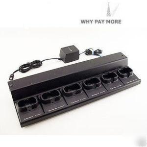 Motorola SP10/SP21 two way radio 6 bank gang charger