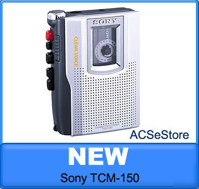 New sony tcm-150 cassette recorder 25 hour battery life