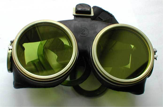 Russian soviet vintage radiation protective goggles