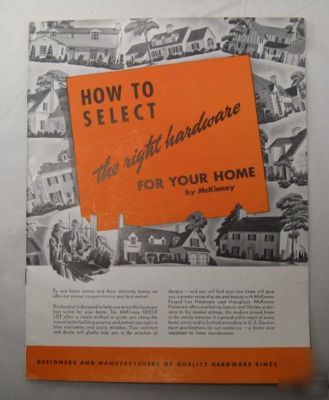Vintage house home plans hardware catalog 1950 brochure
