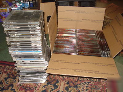 195 cd jewel cases most w/names-need removed,4 cases
