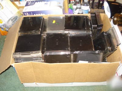 195 cd jewel cases most w/names-need removed,4 cases