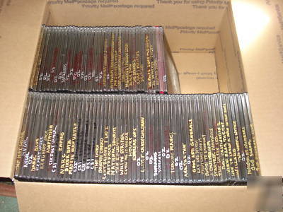 195 cd jewel cases most w/names-need removed,4 cases