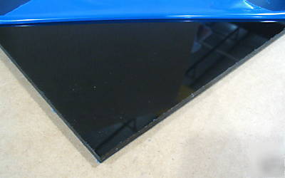 80/20 acrylic panel black 15 x .220 x 56.75 long 2605