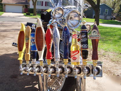 Bar top 10 tap beer dispensor with 13 tap handles