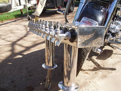 Bar top 10 tap beer dispensor with 13 tap handles