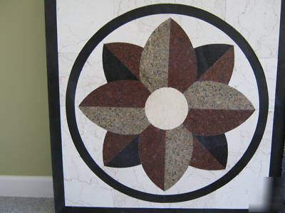 Marble granite floor medallion 39 1/4