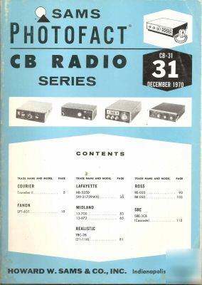 Sams photofact cb radio series cb-31 midland 13-700