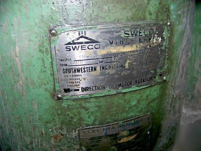 Sweco model FM3H-a vibratory finishing mill