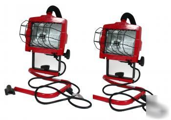 2-pack mechanics choice 500W portable halogen worklight
