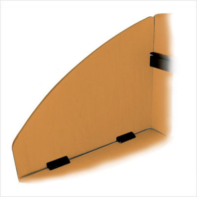 Computer/privacy station - side privacy panel set maple